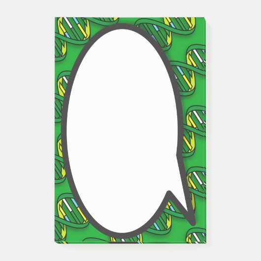 Green DNA Speech Bubble Medical Science Post-it® Notes (Voorkant)