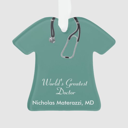 Green Doctor scrubs kerstversiering Ornament (voorkant)