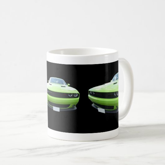 Green Dodge Challenger Mok (Voorkant rechts)