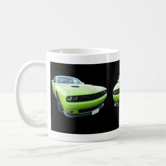 Green Dodge Challenger Mok (Links)