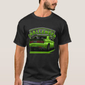 Green Dodge Challenger T-shirt (Voorkant)