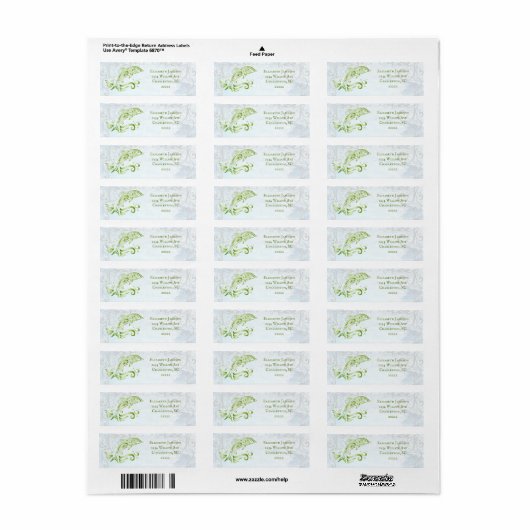 Green Dolphin Return Address Label (Full Sheet)