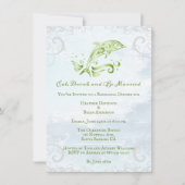 Green Dolphin Wedding Rehearsal Dinner Invitation Kaart (Voorkant)