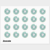 Green Donut Baby shower Bedankt Sticker (Vel)