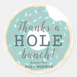 Green Donut Baby shower Bedankt Sticker