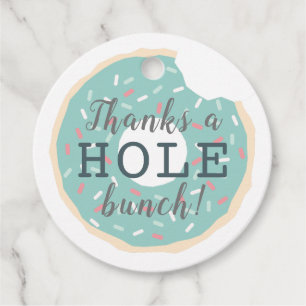 Green Donut Baby shower Dank u Bedankjes Labels