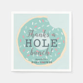 Green Donut Baby shower Dank u Servet (Voorkant)