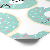 Green Donut Baby shower Welcome Sign Poster (Hoek)