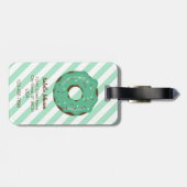 Green Donut Luggage Tag Bagagelabel (Achterkant horizontaal)