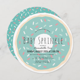 Green Donut Virtual Baby Sprinkle Shower Kaart