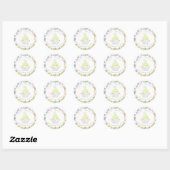 GREEN donuts pastel babyshower BUNNY  Ronde Sticker (Vel)