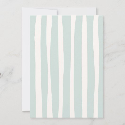 Green Doodle Wavy Lijst Afstuderen Kaart (Achterkant)