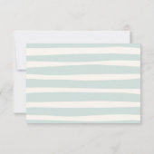 Green Doodle Wavy Lijst Wedding Bedankkaart (Achterkant)