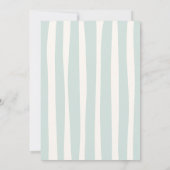 Green Doodle Wavy Lijst Wedding Kaart (Achterkant)