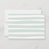 Green Doodle Wavy Lijst Wedding RSVP Kaartje (Achterkant)