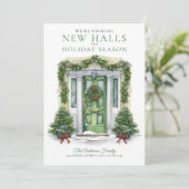 Green Door Decking New Halls Photo Feestdagenkaart (Staand voorkant)
