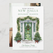 Green Door Decking New Halls Photo Feestdagenkaart (Voorkant / Achterkant)