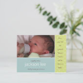 Green Dot Baby aangekondigd Aankondigingskaart (Staand voorkant)