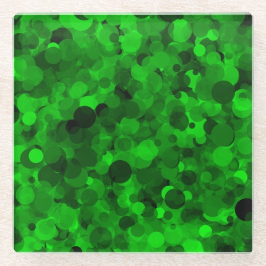 Green Dot Glass Onderzetter (Voorkant)