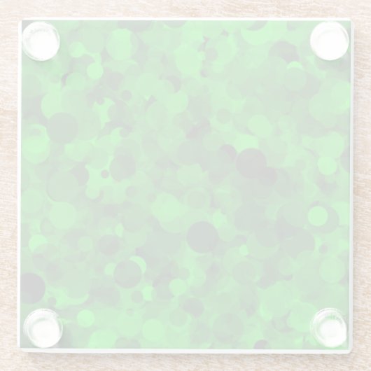 Green Dot Glass Onderzetter Glazen Onderzetter (Achterkant)