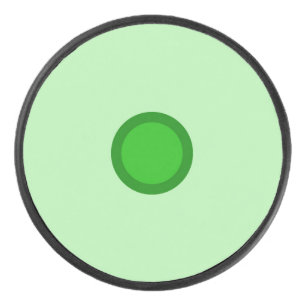 Green Dot Hockey Puck