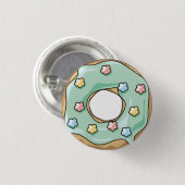 Green Doughnut Ronde Button 3,2 Cm (Voorkant /achterkant)