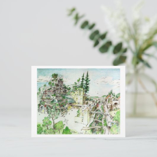 Green Downtown Briefkaart (Staand voorkant)