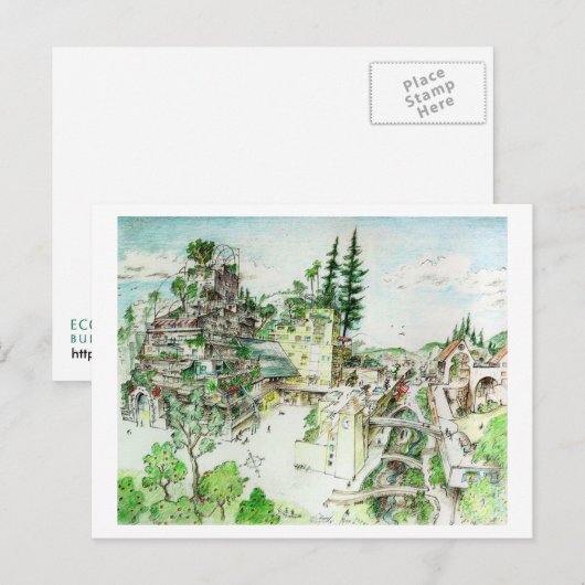 Green Downtown Briefkaart (Voorkant / Achterkant)