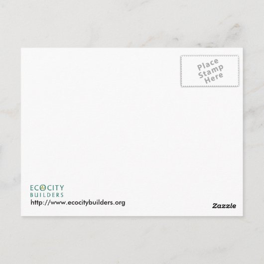 Green Downtown Briefkaart (Achterkant)