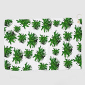 Green Dracaena Fern Leaves, Golf Towel Golfhanddoek (Horizontaal)