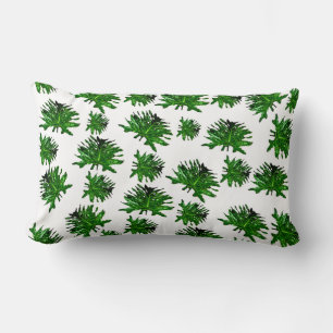 Green Dracaena Fern Leaves, Lumbar Cushion Kussen