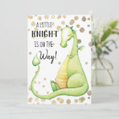 ~ Green Dragon Baby Baby shower Invitation Kaart (Staand voorkant)