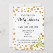 ** Green Dragon Baby Boy Baby shower Uitnodiging (Achterkant)