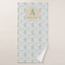 Green Dragon Baby Waterverf Gepersonaliseerde naam