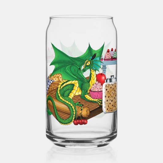 Green Dragon banketbakker Blikvorm Glas (Achterkant)