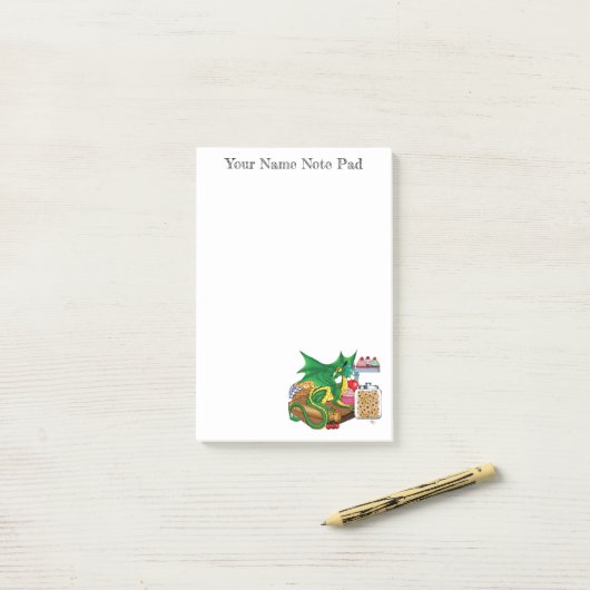 Green Dragon banketbakker Post-it® Notes (Op bureau)