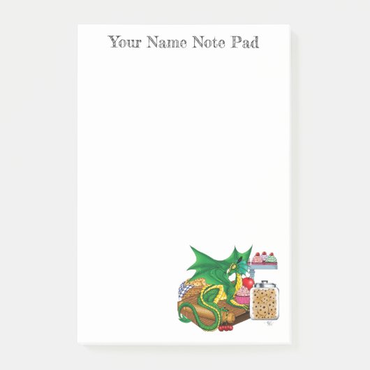 Green Dragon banketbakker Post-it® Notes (Voorkant)