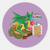 Green Dragon banketbakker Ronde Sticker (Voorkant)