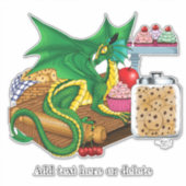 Green Dragon banketbakker Sticker (Voorkant)