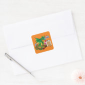 Green Dragon banketbakker Vierkante Sticker (Envelop)