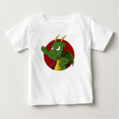 Green dragon cartoon baby T-Shirt (Voorkant)