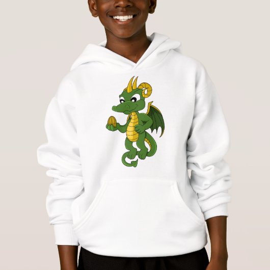 Green dragon cartoon Hoodie (Voorkant)