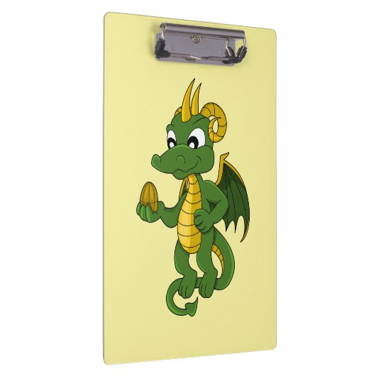 Green dragon cartoon klembord (Rechts)