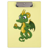 Green dragon cartoon klembord (Voorkant)