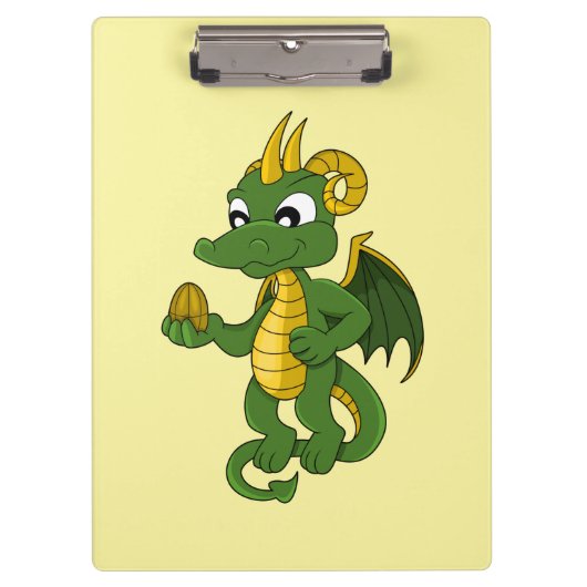 Green dragon cartoon klembord (Voorkant)