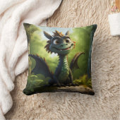 Green Dragon Cartoon Kussen (Deken)