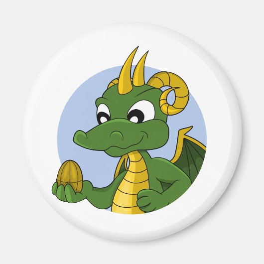 Green dragon cartoon magneet (Voorkant)