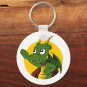 Green dragon cartoon sleutelhanger (Achterkant)