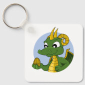 Green dragon cartoon sleutelhanger (Voorkant)
