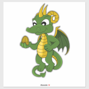 Green Dragon Cartoon Sticker